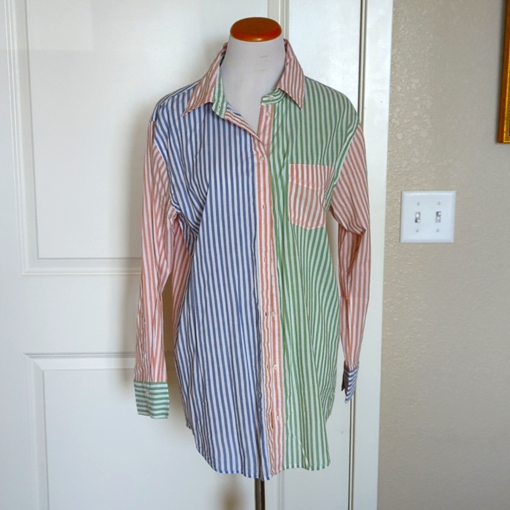 aerie American eagle oversize button down shirt